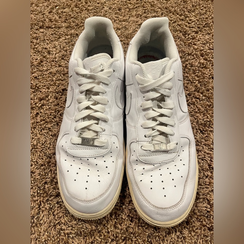Nike Men's Air Force One White Sneakers Size 11